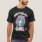 Anime Manga Birthday Girl Birthday T-Shirt (Vorderseite)