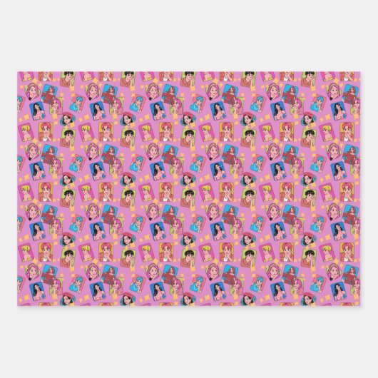 Anime Manga Characters Pattern Geschenkpapier Set (Vorderseite 2)