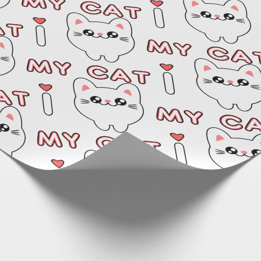 Anime Manga Chibi Japan Stil Katze Babykatze Geschenkpapier (Ecke)