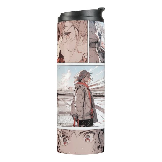 Anime Manga Comic Book Strip Style Tumbler Thermosbecher (Nach links gedreht)