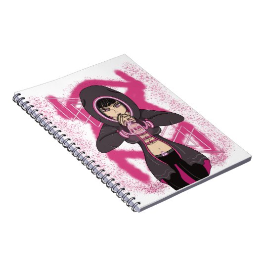 Anime Manga Computer Futuristic Hacker Cyberpunk Notizblock (Rechte Seite)