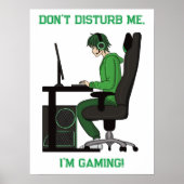 Anime Manga Computer PC Gamer Boy Poster (Vorne)