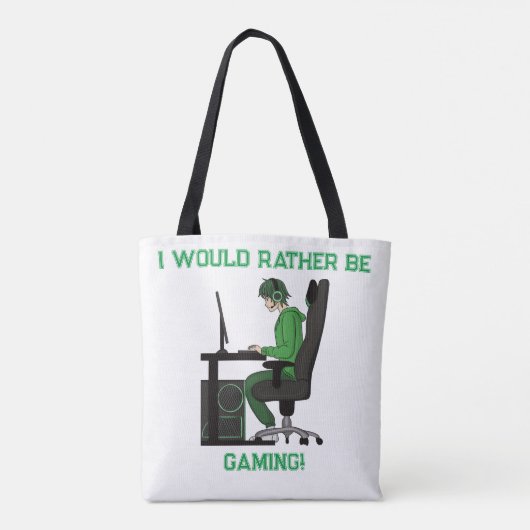 Anime Manga Computer PC Gamer Boy Tote Bag Tasche (Rückseite)