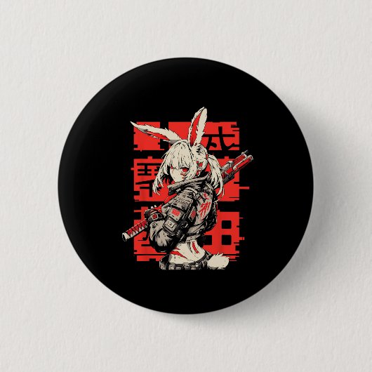Anime Manga Cyberpunk Ästhetische Techwear Harajuk Button (Vorderseite)
