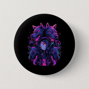 Anime Manga Cyberpunk Ästhetische Techwear Harajuk Button