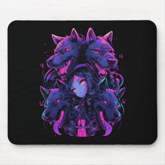 Anime Manga Cyberpunk Ästhetische Techwear Harajuk Mousepad (Vorne)