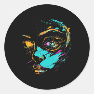 Anime Manga Grafik Illustration Anime 1 Runder Aufkleber