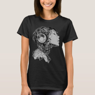 Anime Manga Graphic Headphone Illustration Anime T-Shirt