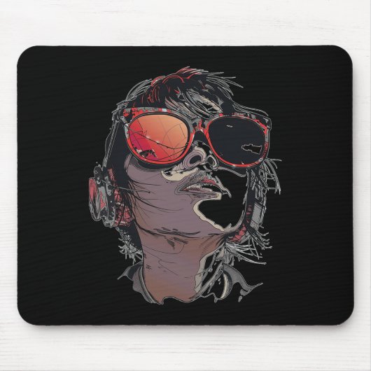 Anime Manga Graphic Sunglasses Art Anime Mousepad (Vorne)
