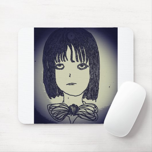 Anime Manga Mädchen in düster Mousepad (Mit Mouse)