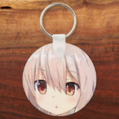 Anime Manga Mädchen überrascht, als Haare gelben A Schlüsselanhänger (Vorderseite)
