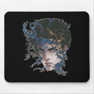 Anime Manga Motif Blue-eye Art Anime Mousepad