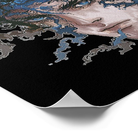 Anime Manga Motif Blue-eye Art Anime Poster (Ecke)