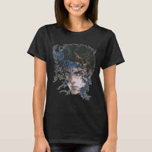 Anime Manga Motif Blue-eye Art Anime T-Shirt