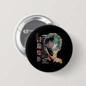 Anime Manga Motif Mandala Artwork Anime 1 Button (Vorne & Hinten)
