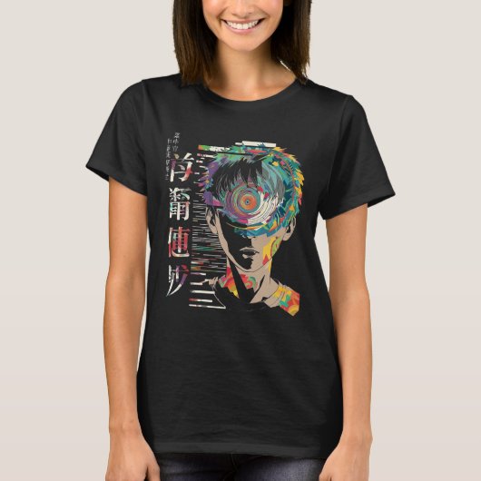 Anime Manga Motif Mandala Artwork Anime 1 T-Shirt (Vorderseite)