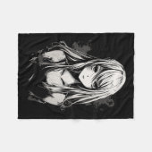 Anime Manga Motif Pixel Art Anime Fleecedecke (Vorderseite (Horizontal))