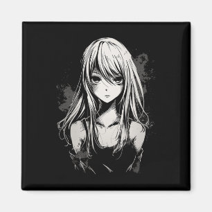 Anime Manga Motif Pixel Art Anime Magnet