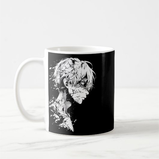 Anime Manga Motif Zeichnend Artwork Anime Kaffeetasse (Links)