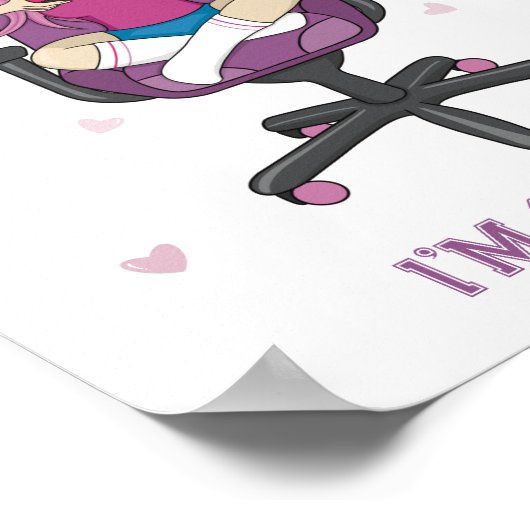 Anime Manga Pink Lila Gamer Girl Poster (Ecke)