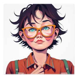 Anime Manga Pop Kunstliebhaber Gesicht Charaktere Fotodruck