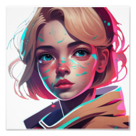 Anime Manga Pop Kunstliebhaber Gesicht Charaktere  Fotodruck