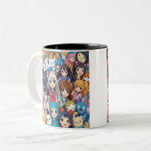 Anime Manga Pop Kunstliebhaber Pop Liebhaber Carto Zweifarbige Tasse (Vorderseite Links)