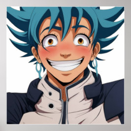 Anime Manga Pop Kunstliebhaber sehen sich lachende Poster