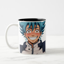 Anime Manga Pop Kunstliebhaber sehen sich lachende Zweifarbige Tasse