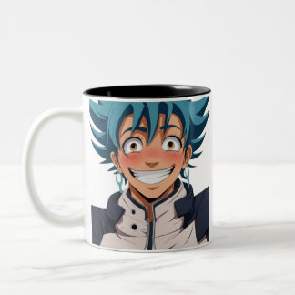 Anime Manga Pop Kunstliebhaber sehen sich lachende Zweifarbige Tasse