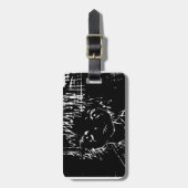 Anime manga tägliches schwarzes Projekt Gepäckanhänger (Vorderseite vertikal)