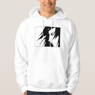 Anime Manga-Zeichen schwarz und weiß Hoodie
