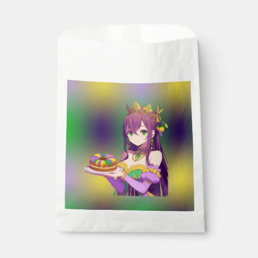 Anime Mardi Gras King cake Geschenktütchen (Vorderseite)