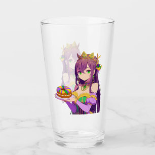 Anime Mardi Gras King cake Glas