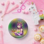 Anime Mardi Gras King cake Pappteller (Party)