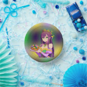Anime Mardi Gras King cake Pappteller (Party)