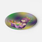 Anime Mardi Gras King cake Pappteller (Schrägansicht)