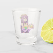 Anime Mardi Gras King cake Schnapsglas (Rückseite)