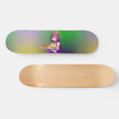Anime Mardi Gras King cake Skateboard (Horizontal)