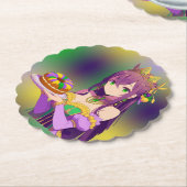 Anime Mardi Gras King cake Untersetzer (angewinkelt)