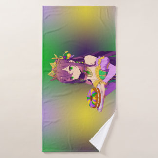 Anime Mardi Gras King Kuchen Badehandtuch