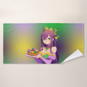 Anime Mardi Gras King Kuchen Badehandtuch (Badehandtuch)