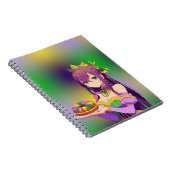 Anime Mardi Gras King Kuchen Notizblock (Rechte Seite)