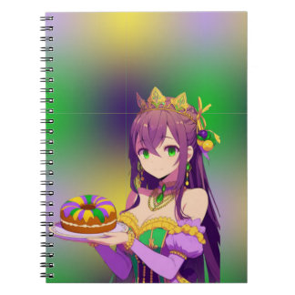 Anime Mardi Gras King Kuchen Notizblock