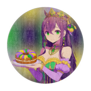 Anime Mardi Gras King Kuchen Schneidebrett