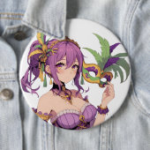 Anime Mardi Gras Maske Button (Beispiel)