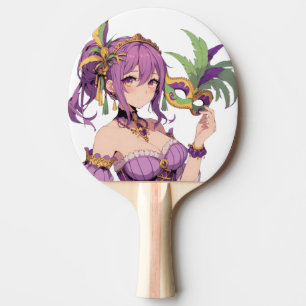 Anime Mardi Gras Maske Tischtennis Schläger