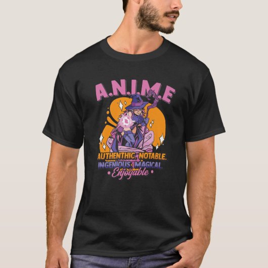 Anime Meaning Authenthic Notable Ingenious Magical T-Shirt (Vorderseite)