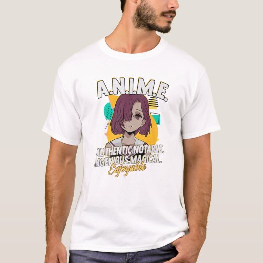 Anime Meaning Authenthic Notable Ingenious Magical T-Shirt (Vorderseite)