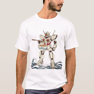 Anime Mecha Eating Ramen Art Print T-Shirt